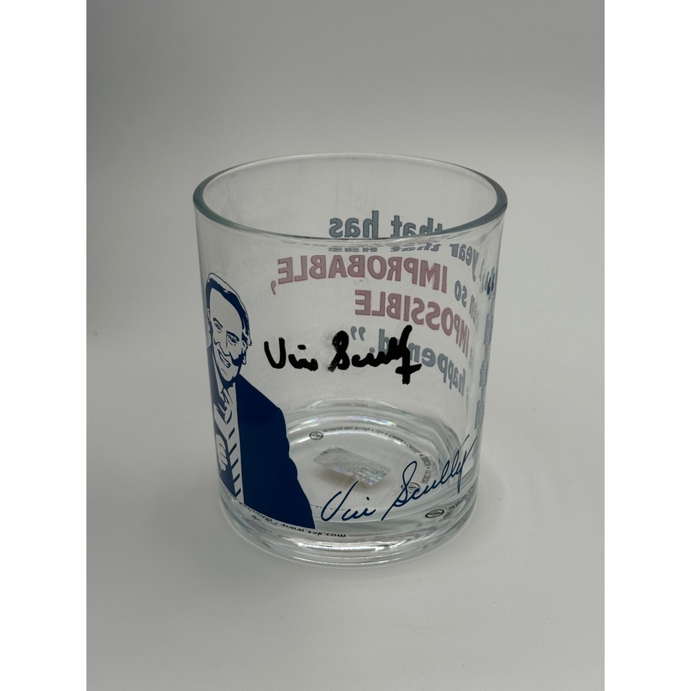 Vin Scully Dodgers Zak!‎ Designs Autographed Glass Tumblers Set of 4